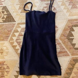 Sexy bodycon navy blue corduroy mini
